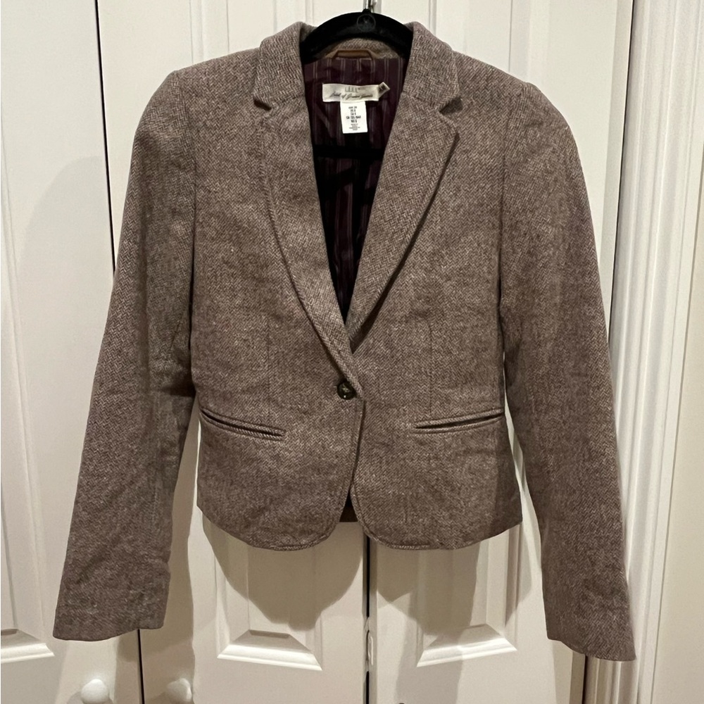 H&M LOGG L.O.G.G. Herringbone blazer with elbow patches